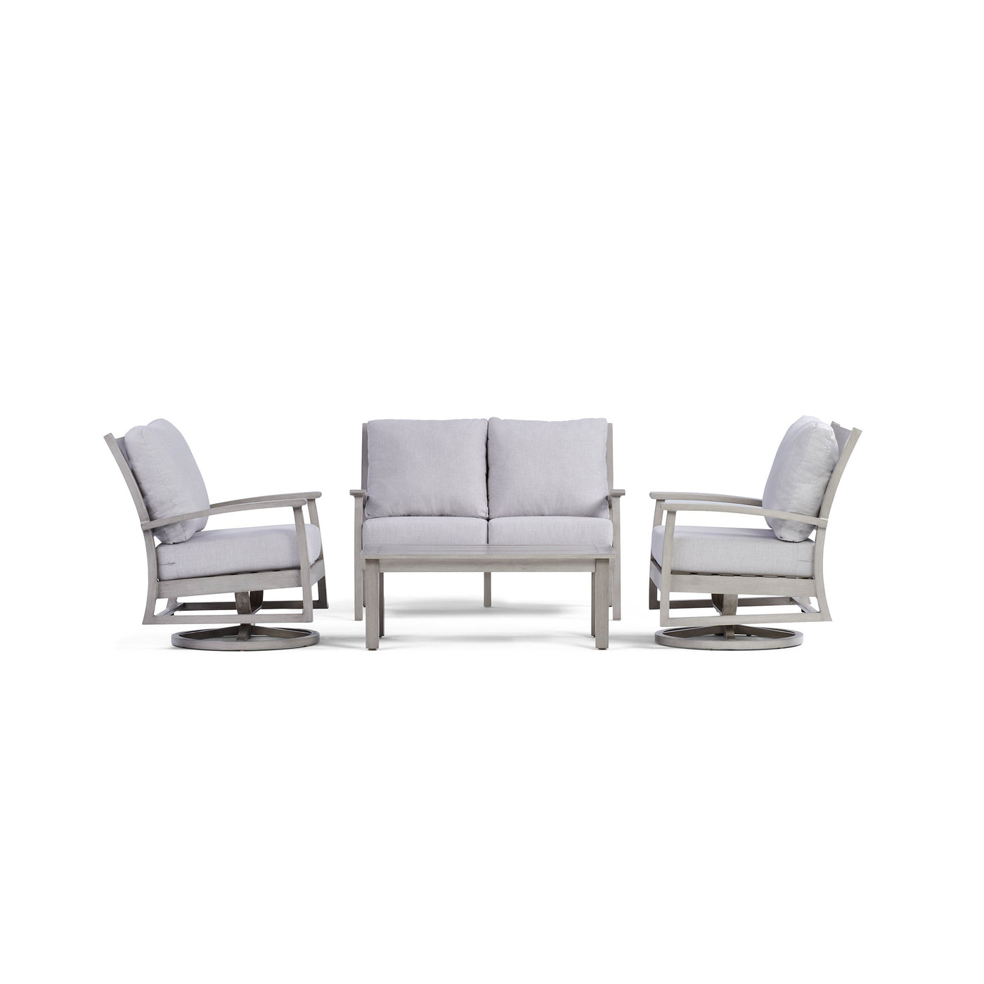 Yardbird Eden Outdoor Loveseat Set with Swivel Rocking Chairs Outdoor Furniture
