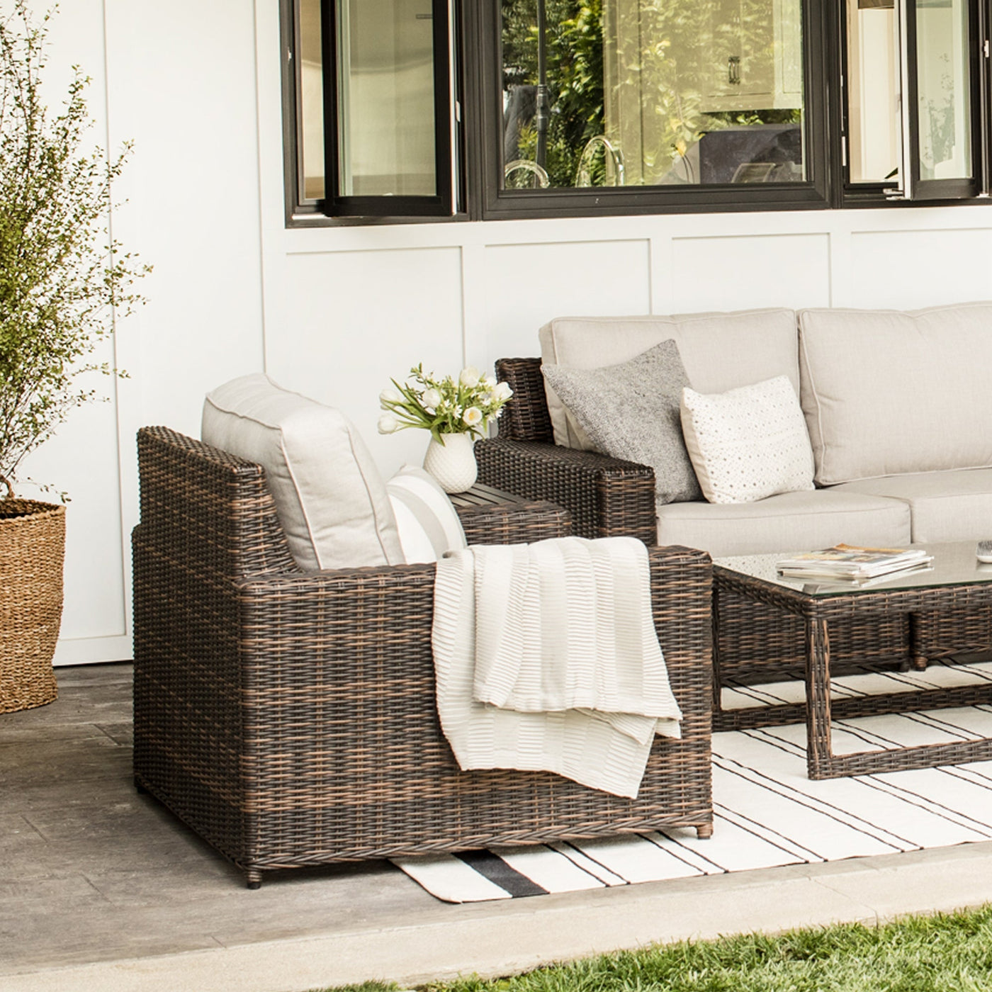 Yardbird Langdon Outdoor Fixed Chair Outdoor Furniture