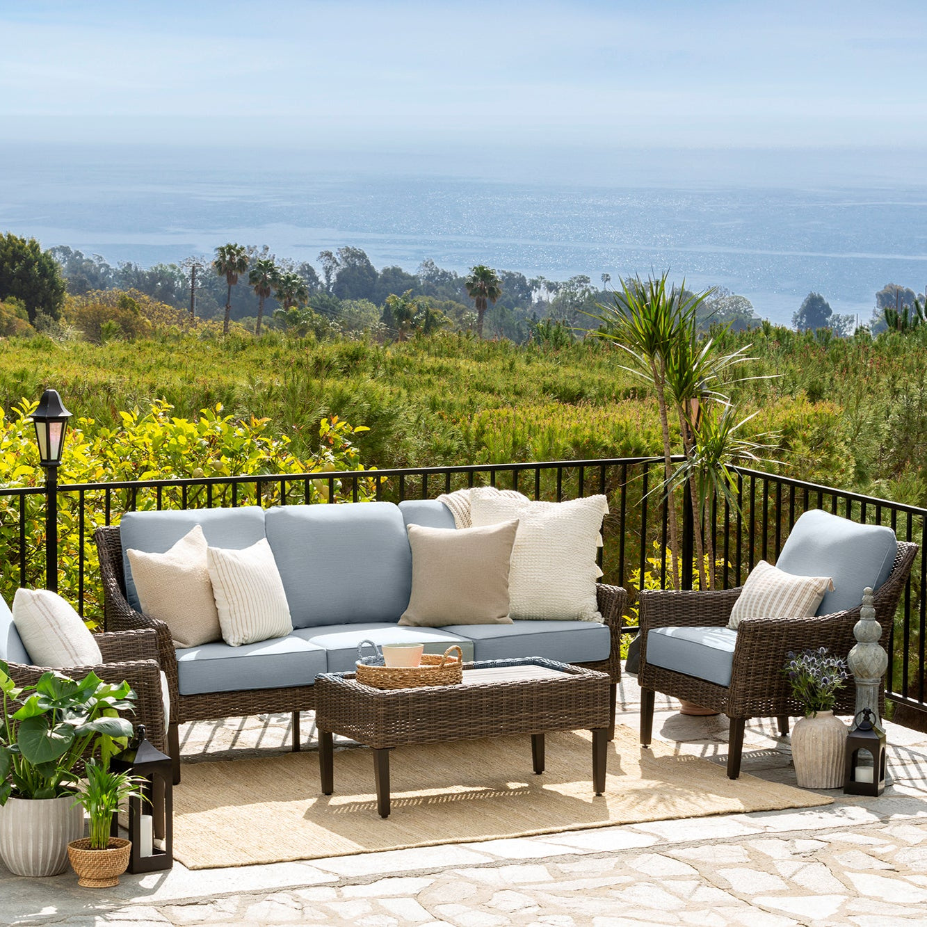 Harriet Sofa Set with Swivel Glider Chairs