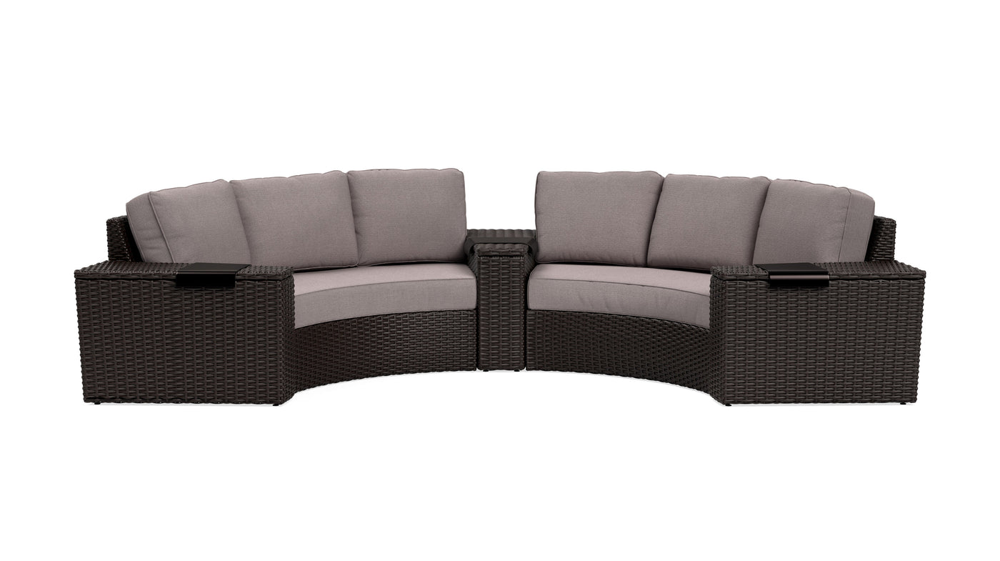 Elliot Outdoor 5-Piece Round Sectional Set
