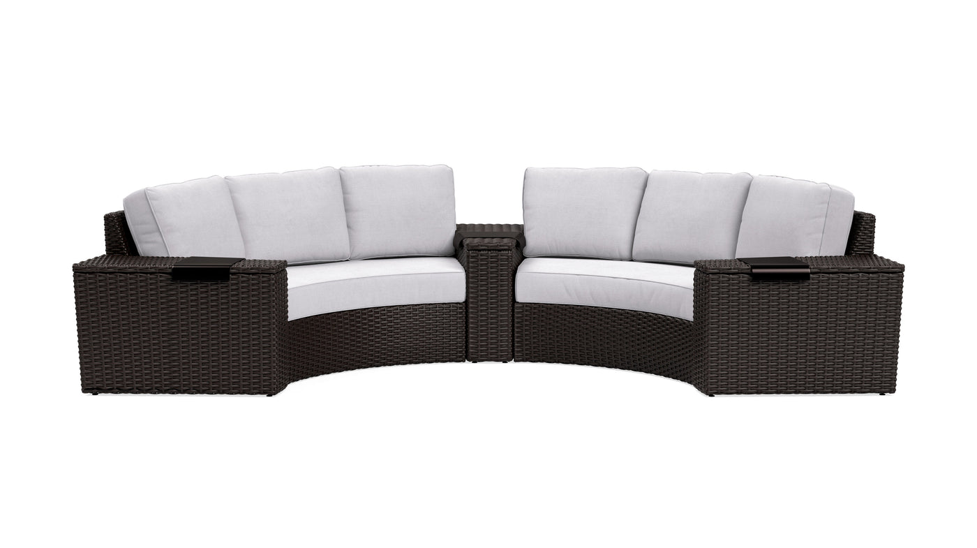 Elliot Outdoor 5-Piece Round Sectional Set
