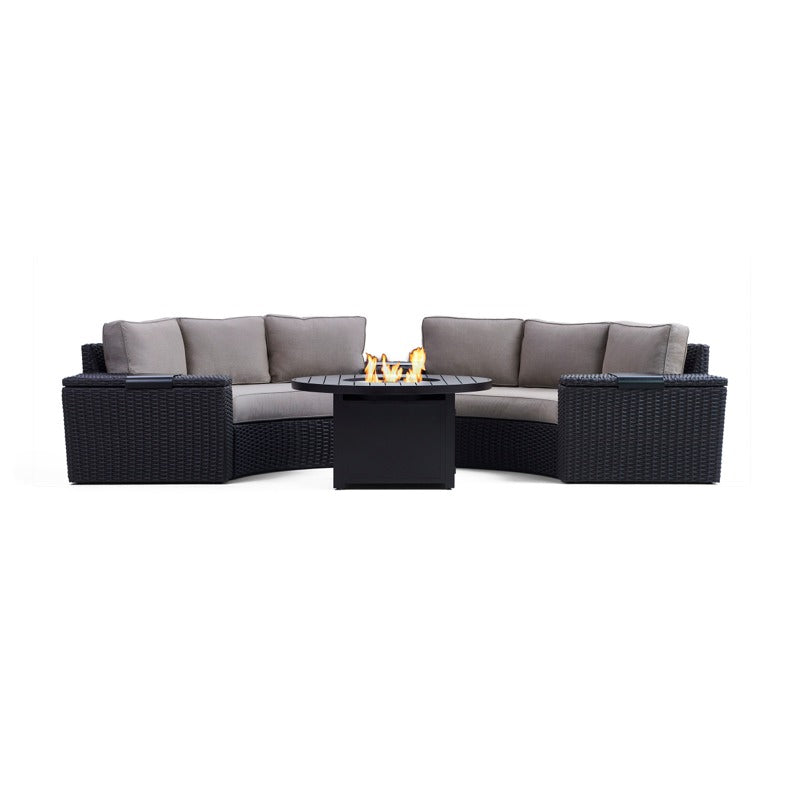  Yardbird Elliot Outdoor 6-Piece Fire Table Set Outdoor Furniture