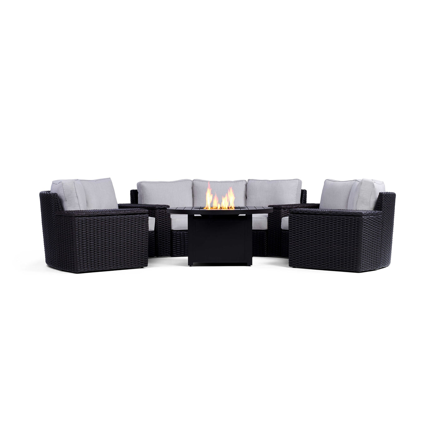  Yardbird Elliot 8-Piece Fire Pit Table Set Outdoor Furniture