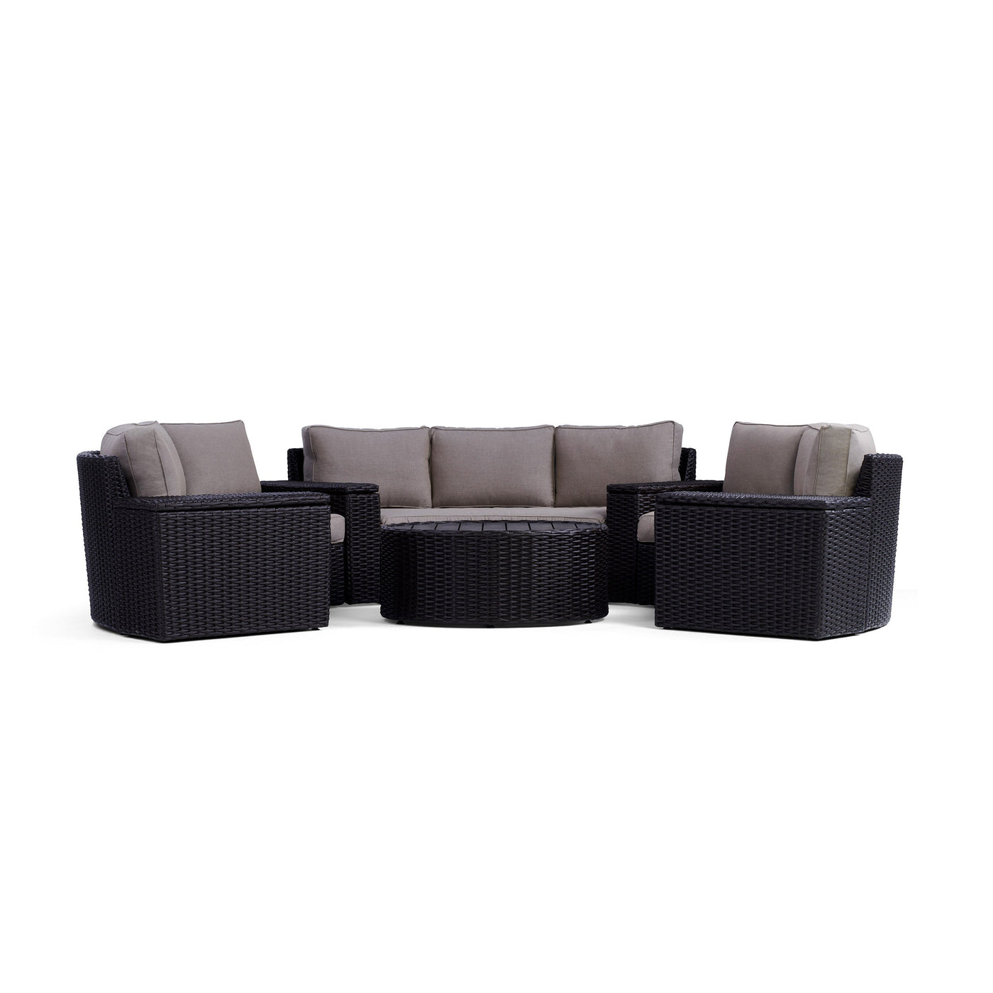  Yardbird Elliot Outdoor 8-Piece Round Sectional Set Outdoor Furniture