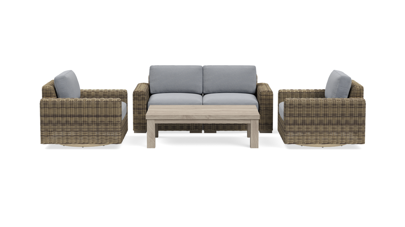 Ludlow Loveseat Set with Swivel Chairs