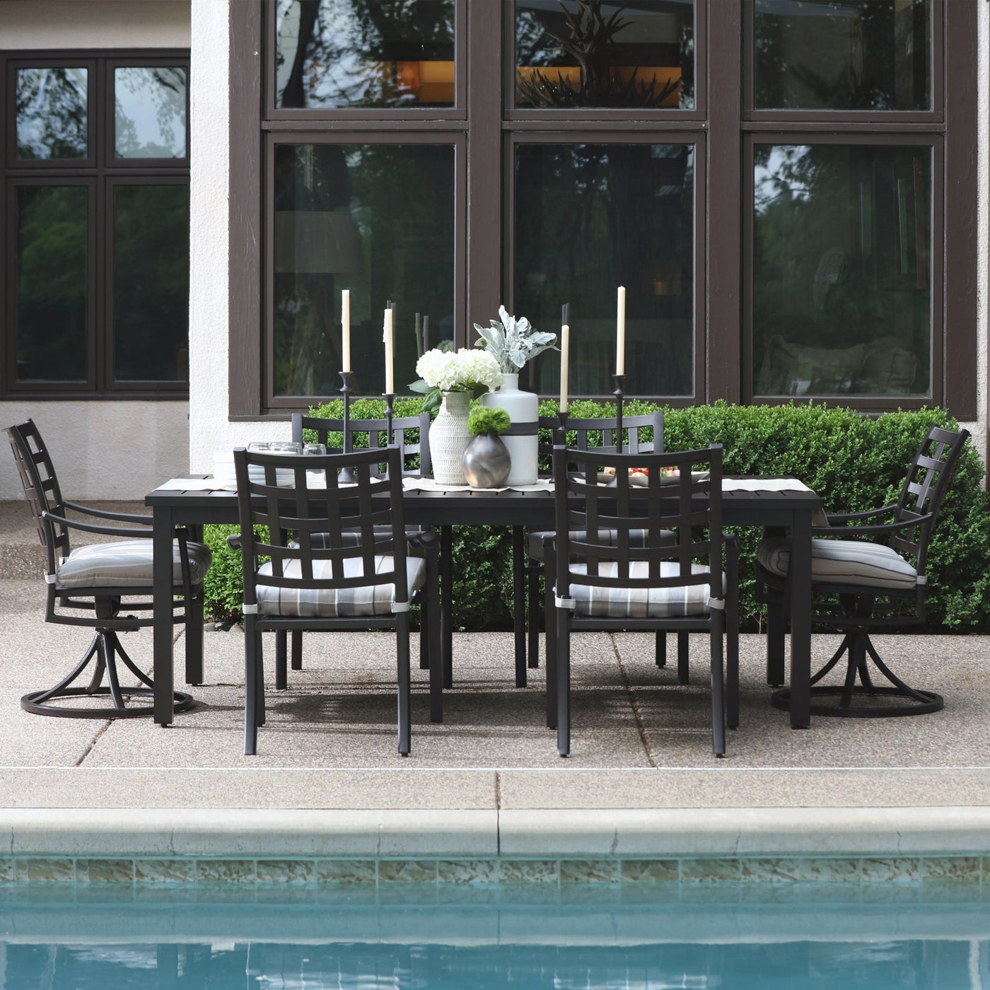  YardBird Lily 7 Piece Rectangular Outdoor Dining Set Outdoor Furniture