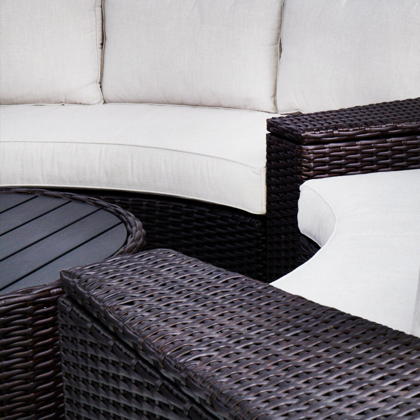  Yardbird Elliot Outdoor 8-Piece Round Sectional Set Outdoor Furniture